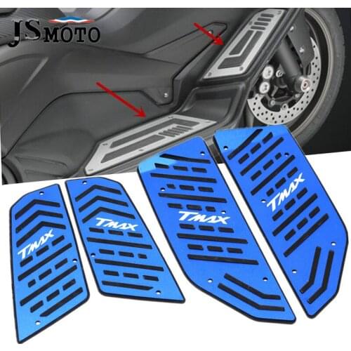 Motorcycle CNC Aluminium Foot Rest Pad Mat Footboard For Yamaha TMAX 530 DX/SX 2017-2018 T-MAX TMAX 560 Tech Max 2020-2021LOGO