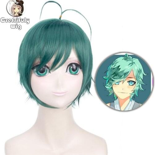 Arena Of Valor: 5v5 Arena Game Short Cosplay Wig Green Synthetic Hair Halloween Costume Party Play Wigs High Temperature Fiber