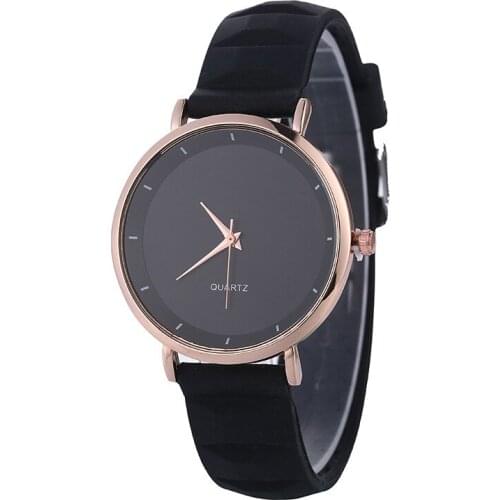 Silicone Womens Quartz Wristwatches Fashion Casual Candy Color Ladies Dress Watches Sports Watches relogio feminino Gift Black