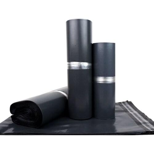 100Pcs Black Plastic Envelopes Waterproof Courier Storage Bag Postal Shipping Bag Self Seal Mailbag Business Poly Mailers 7 size