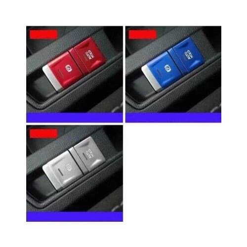 For Volkswagen T-ROC T ROC 2018 Accessories Car Electronic Hand Brake Button Panel Frame Sticker Trim 2pcs