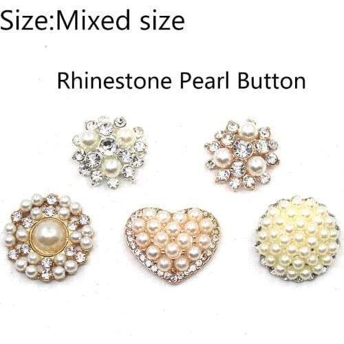 Hot sale super flash alloy 10pcs of rhinestone pearl jewelry accessories exquisite decoration holiday handmade design Many model