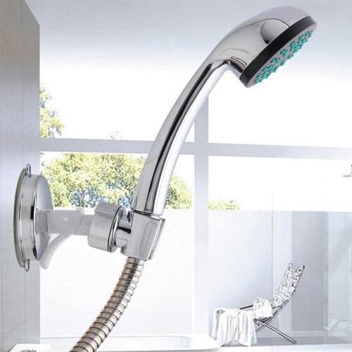 Bathroom Bracket Stable rotation Universal Adjustable Hand Shower Holder Suction Cup Holder Full Plating Shower Rail Head Holder