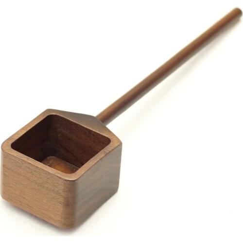 Black Walnut Handmade Spoon with Long Handle Creative House Shape Coffee Beans Spoon Eco Natural Wood Spoons