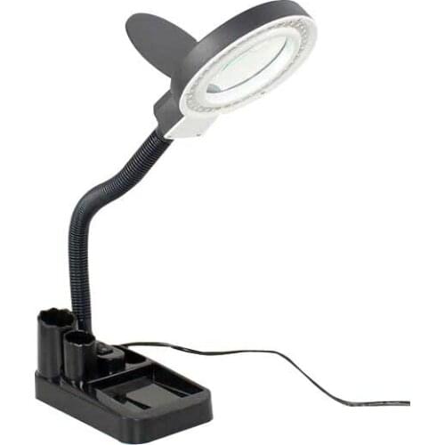10X Magnifying Lamp LED Desktop Lamp Magnifier Glass Adjustable Arm Lamp for Cell Phone Motherboard BGA SMD Soldering Repair