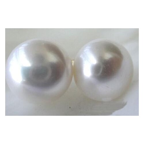 New Arrival Favorite Pearl Jewelry Huge Size AA 11-12MM White Pink Gray Black Genuine Freshwater Pearl S925 Silver Stud Earrings