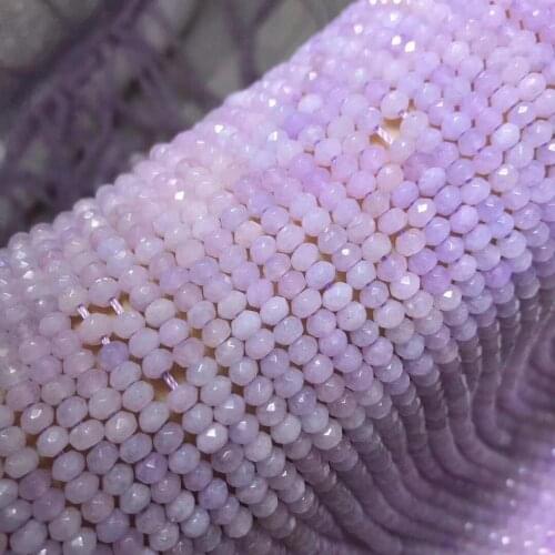 Loose beads faceted roundel purple jade 4*2mm 14" for DIY jewelry making FPPJ wholesale beads nature gem stone