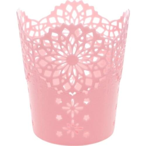 Hollow Flower Brush Storage Pen Pencil Pot Holder Container Desk Organizer Gift G88D