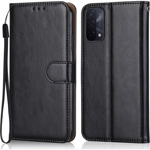 Folio Luxury Leather Case for On OPPO A93 5G Wallet Stand Flip Case Phone Bag with Strap