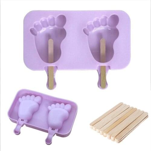 Silicone Ice Cream Mold Popsicle Molds with Lid DIY Homemade Ice Lolly Mold Ice Cream Popsicle Ice Pop Maker Mould