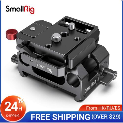 SmallRig Baseplate Kit With 15mm Rail Clamp for Blackmagic Design Pocket Cinema Camera BMPCC 4K(Manfrotto 501PL Compatible)-2266