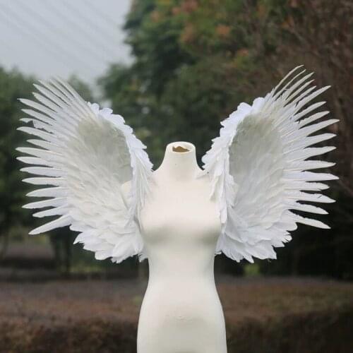 Victoria white feather angel wings costume Show Shoulder Flower Wing Photography Studio