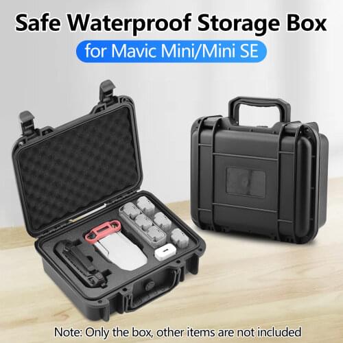 Waterproof Box Suitcase Storage Case Hard Shell Carrying Box Protect Handbag for Mavic Mini SE Drone Battery Controller