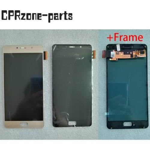 5.5" Black / Gold + Frame For Lenovo Vibe P2 P2c72 P2a42 LCD Display With Touch Screen Digitizer Sensor Panel Assembly