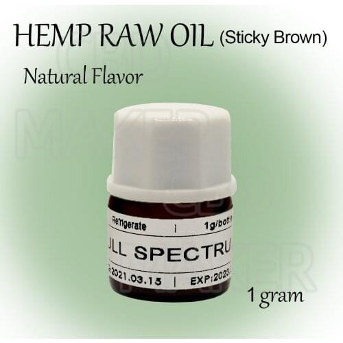 1 Bottle Pure Extraction 1gram of Hemp Raw Oil contains several cbds elementals inside for sleep better and reduce stress & pain