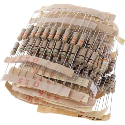 300Pcs Resistor Kits 1W 5% 0.1-750 Ohm Carbon Resistor 30 Values Resistance Set New