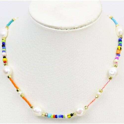 5 Strand Colorful Jewelry Necklace Pearls Beaded strand Jewelry Accessories Jewelry Necklace Gift 9873