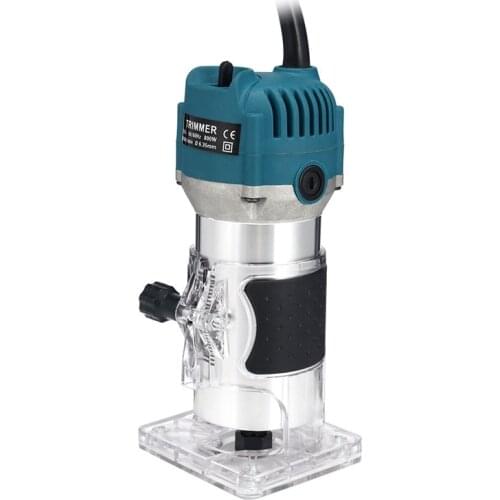 800W Woodworking Electric Trimmer Wood Milling Engraving Slotting Trimming Machine Carving Machine Router Wood