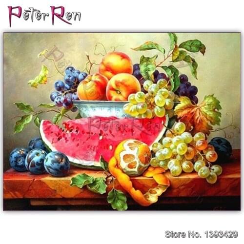 Diamond Painting Fruit bowl pictur Full Embroidery Round Rhinestones mural crystal Cross stitch Square Mosaic Sticker Home Decor