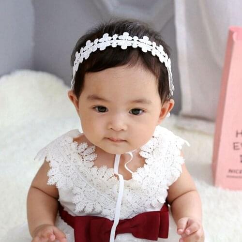 White Baby Headband Flower Lace Baby Headbands Vintage Headband Flower Girl Hair accessories Christening Baby headband HB320D