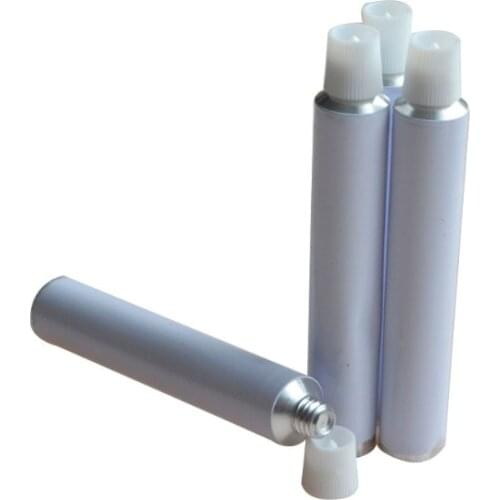 100pcs 5ml White Aluminum Empty Toothpaste Tubes W/ Needle Cap Unsealed Screw Cap Cosmetic Storage Wholesale