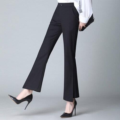 Pants Women 67% Polyster Blended Terry Ankle-Length Mid Elastic Waist Pockets Pants Simple Design Vintage Style New Fashion