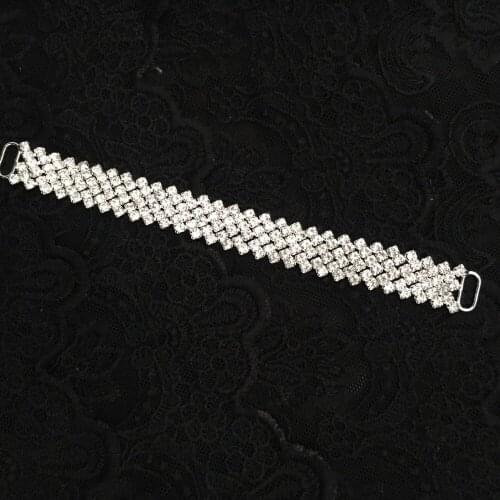 1 Piece 15cm Length Rhinestone Bikini Connector Swimwear Rhinestone Buckle Chain Bridal