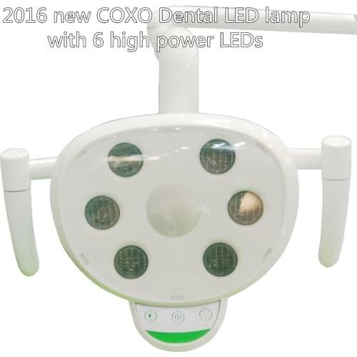 COXO Dental LED lamp Light with 6 high power LEDs Double contol system with sensor and switch