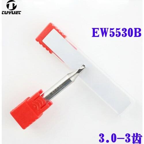 EW5530B Carbide End Mill Milling Cutter 3.0mm Wolf tooth milling cutter φ3.0xD6x40x3F twist drill