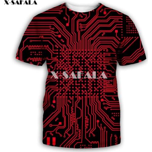 Electronic Chip Hip Hop Tshirt Men 3D Full Print T-shirts Summer Fashion Short Sleeve Tee Harajuku Punk Style Women/Unisex-6