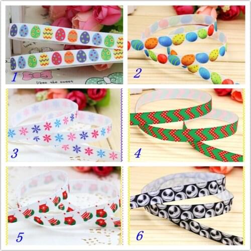 3/8'' Free shipping christmas easter snow printed grosgrain ribbon hairbow headwear party decoration diy wholesale OEM 9mm S171