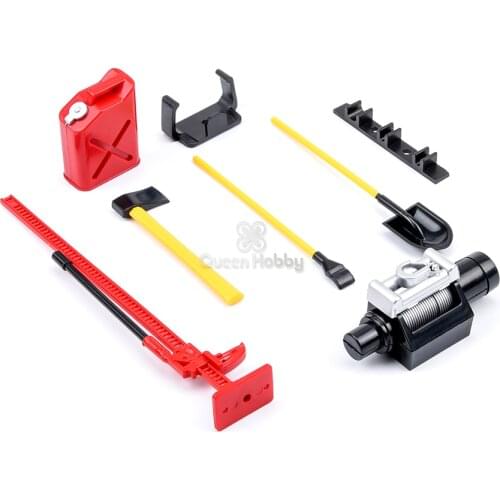 1/10 Scale Simulation Plastic Tools 6pcs/set for 1:10 SCX10 D90 RC Rock Crawler Truck Remote Control Toy Accessories