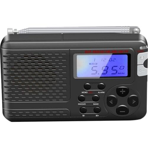 Multifunctional Radio with Antenna Portable LCD Screen AM/FM/SW/TV Full-Band Radio 50/60HZ) 3XAAA Battery Radio Storage