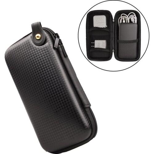 Mutifunctional External Storage Hard Case HDD SSD Bag USB Cable Charger Airpod Headphone Black Case For Hard Driver Power Bank