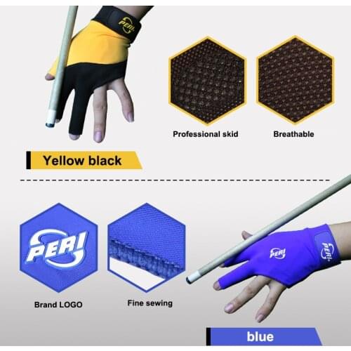 PERI Pool Cue Gloves Three-finger Mitts Non-slip Left-handed Comfortable Professional Billiard Accessories 2019