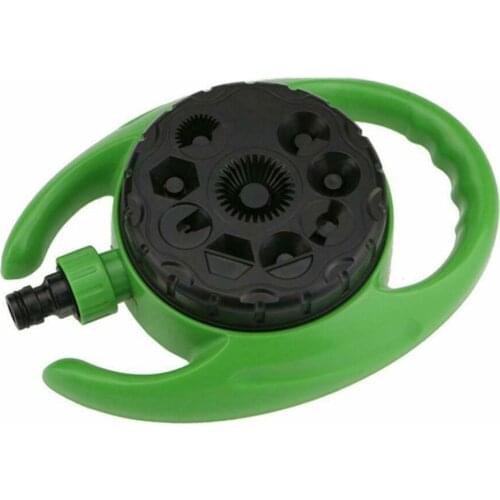 Garden Dial Sprinkler Automatic 360 Rotation Watering Irrigation System 9-Pattern Turret Spray Stationary Sprinkler Head