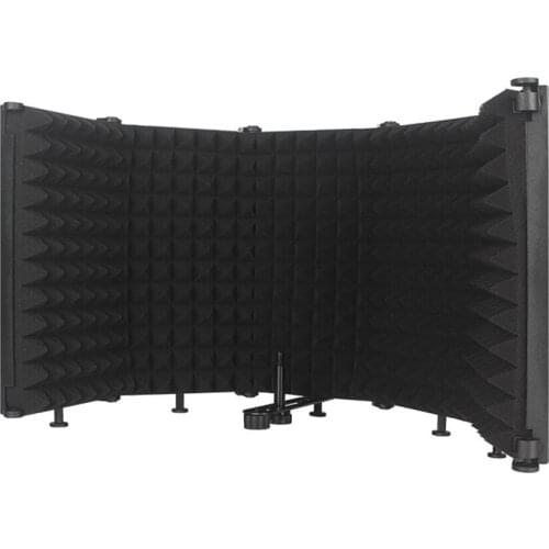 Foldable Adjustable Sound Absorbing Vocal Recording Panel Portable Acoustic Isolation Microphone Shield Sound-proof Plate