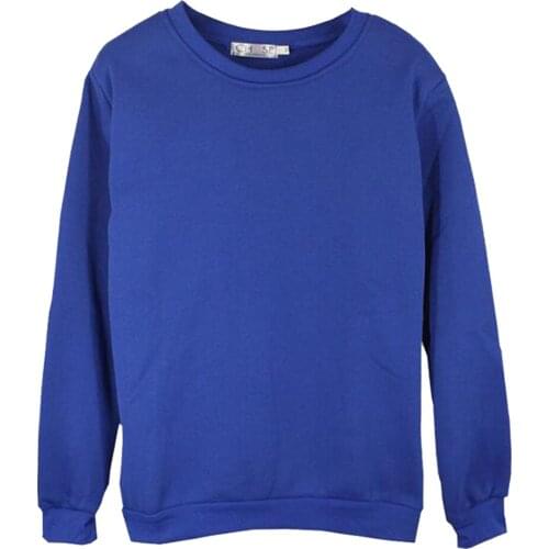 Unisex Sweatshirt Oversized Loose Outwear Long Sleeve Autumn Winter Round Neck Sweater,Blue