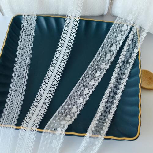 3m Smooth Texture Thin Lace Narrow Trim DIY accessories Baby Clothes Lace Tassel Embroidery Trims 2-2.7cm