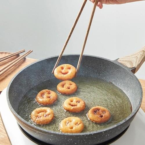 1 Pair Anti-scald Chopsticks Safe Wood Anti-slip Hot Pot Long Chop Sticks for Home Unpainted hot pot chopsticks