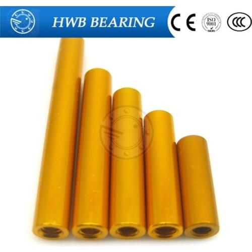 10PCS M3 x 22mm 25mm 30mm 35mm 37mm 40mm M3 od=5mm yellow Aluminum alloy Standoff/Spacer Stud Fastener aluminum column