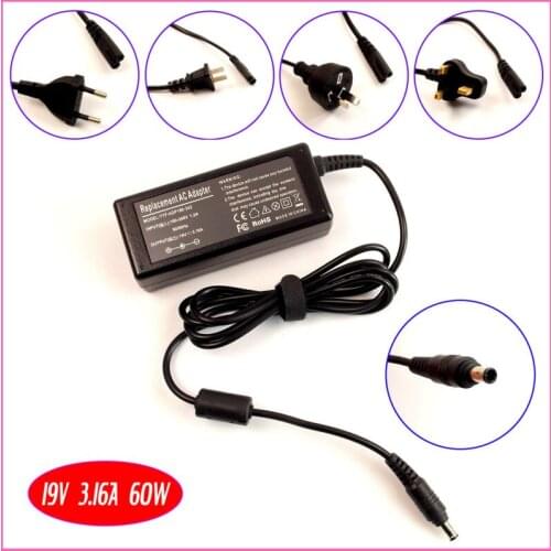 19V 3.16A 60W Laptop Ac Adapter Charger for Samsung NP-Q230 NP-Q318 NP-Q320 NP-Q322 NP-Q330 NP-Q428 NP-E352 NT-Q230