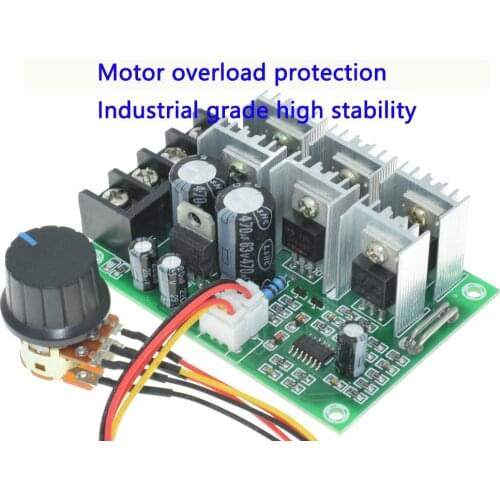 30A DC brush motor reducer speed governor soft start current limit protection 12V24V36