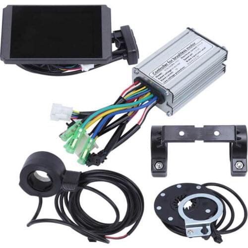 36V/48V 250W Electric Bike Motor Brushless 7A Controller Kit with KT-LCD4/KT-LCD7U/KT-LCD8H Display Panel Sensor Throttle