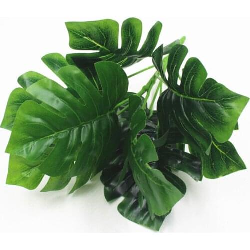 9 fork plastic Turtle leaf plant Artificial flower evergreen large leaf european home garden plants