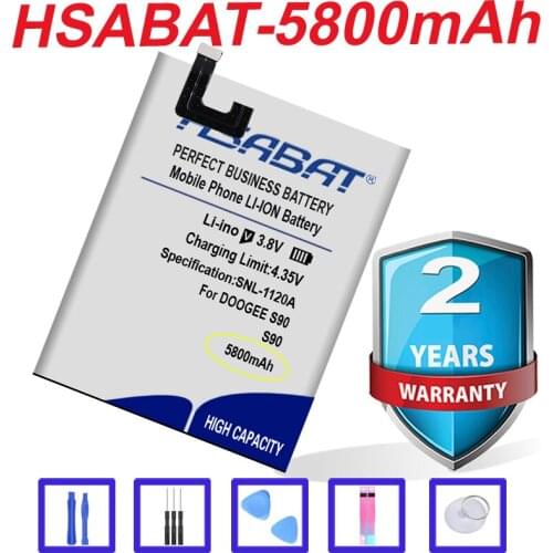 HSABAT Top Brand 100% New 5800mAh Battery for DOOGEE S90 in stock