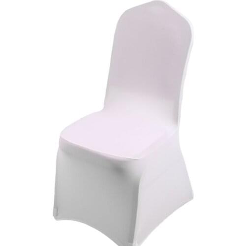 White Wedding Chair Cover 100% Polyester Elastic dinner table and chairs Covers Outdoor Garden Chairs and Terrace spandex Cover