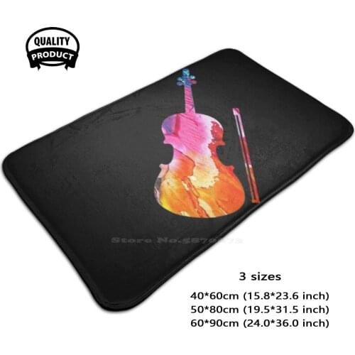 Colored Violin Gift Idea For Violinist 3 Sizes Home Rug Room Carpet Violin Music Violinist Orchestra Funny Instrument Musical