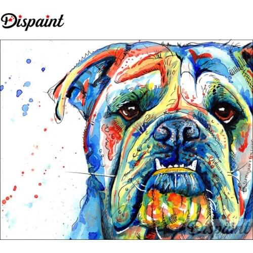 Dispaint Full Diamond Embroidery Diy 5D Diamond Painting Cross Stitch "Color dog landscape" Full Drill Home Room Decor A27494