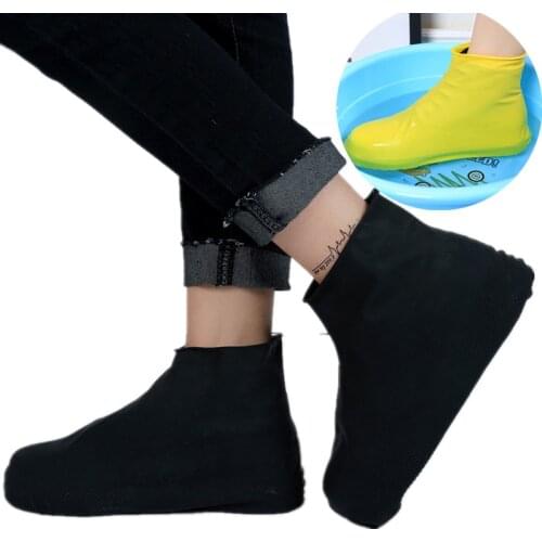Rain Cover For Shoes Waterproof Rubber Anti Slip Rainny Boot Overshoes Raincoat Reusable Silicone Insoles Shoes For Travel
